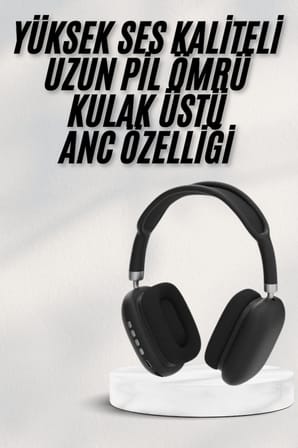 Yeni Nesil Bluetooth Kulaklık Kulak Üstü ANC Özelliği Yüksek Ses Kaliteli - Lisinya