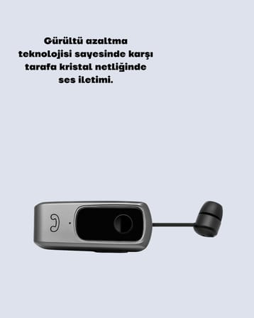 Klipsli Tasarımlı Bluetooth Kulaklık Uzun Pil Ömrü - Lisinya