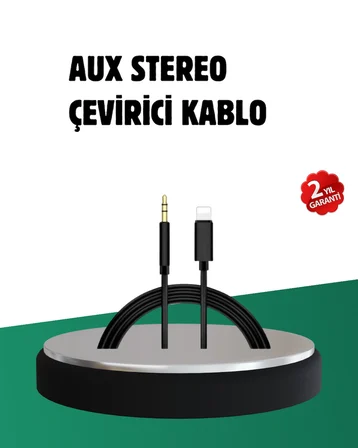 iPhone Uyumlu Lightning 3.5mm Aux Adaptör Kablo Stereo Ses Aktarım - Lisinya