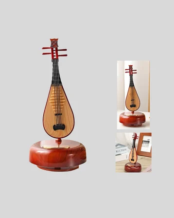Klasik Ud Figürlü Melodili Müzik Kutusu Şık Hediyelik - Lisinya