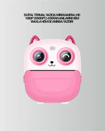 2.4” Ekranlı Mini Kamera – 1080p Kayıt + Mürekkepsiz Yazdırma - Lisinya