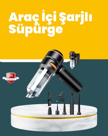 Araç İçi Derinlemesine Temizlik İçin Kompakt ve Ergonomik El Süpürgesi - Lisinya