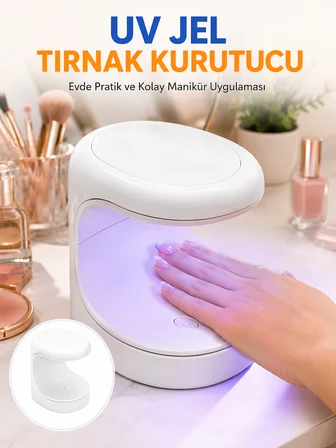Kalıcı Oje Kurutucu Mini UV Işınlı Taşınabilir Hızlı ve Pratik Oje Kurutucu Yeni Nesil - Lisinya