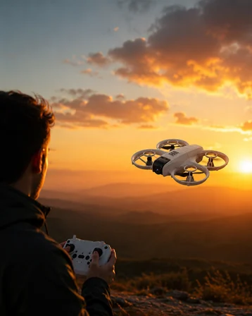 Çift Bataryalı Kameralı Mini Drone Işıklı Akıllı Uçuş Sistemi - Lisinya
