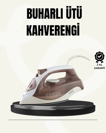 Buharlı Ütü 2200W Seramik Taban 300 ml Kahverengi Dikey Ütüleme - Lisinya