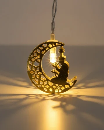 Dekoratif Ramazan Ay Işığı Secde Eden Adam Figürlü - Lisinya