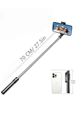 Cep Telefonu Tripod Standı Manyetik Selfie Sopa Bluetooth Uzaktan Kumandalı - Lisinya