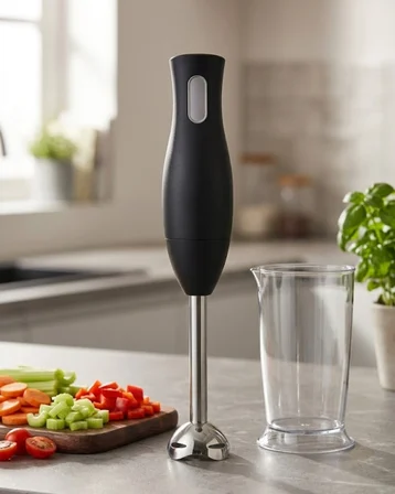 El Blenderı Paslanmaz Çelik Metal Ayaklı Ergonomik Tasarımlı Mutfak Blender - Lisinya
