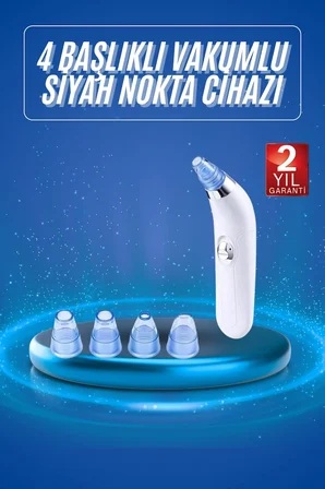 Vakumlu Siyah Nokta Ve Yüz Temizleme Cihazı 4 Başlıklı - Lisinya