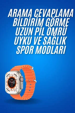 Ultra Akıllı Saat 49 Mm Çift Kordonlu Arama Cevaplama Bluetooth Bağlantılı - Lisinya