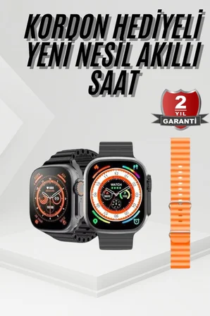 Akıllı Saat Sağlık Takibi Kalp Atışı Adımsayar Ultra Yeni Nesil nefes Egzersizi - Lisinya
