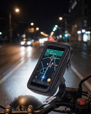 Bisiklet Scooter Motosiklet İçin Su Geçirmez Telefon Standı 360 Derece Döner - Lisinya