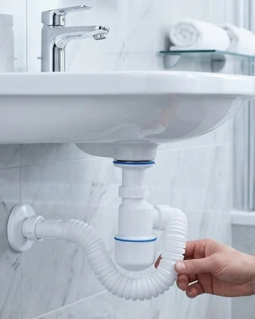 Lavabo Gider Borusu Esnek Hortumlu Sifon Seti Koku Önleyici Dayanıklı Tasarım - Lisinya