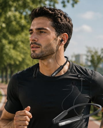 Ses Değiştirme Özellikli Boyun Askılı Bluetooth Spor Kulaklığı - Lisinya