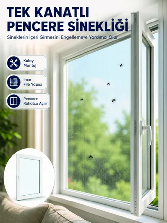 Kesilebilir Pencere Sinekliği Cırt Bantlı Sinek Koruma Filesi - Lisinya
