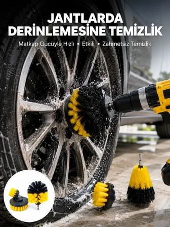 Derinlemesine Temizlik İçin Dayanıklı Kıllı Matkap Fırçası Başlığı - Lisinya