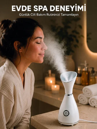 Nano İyonik Buhar Cihazı Tek Tuşla Kullanım Yüz Bakım Makinesi - Lisinya