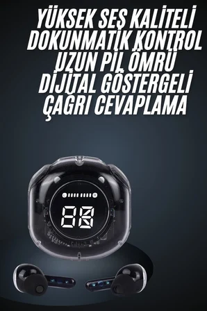 Ultrapods Led Göstergeli Oyuncu Kulaklığı ANC Destekli Bluetooth 5.3 - Lisinya