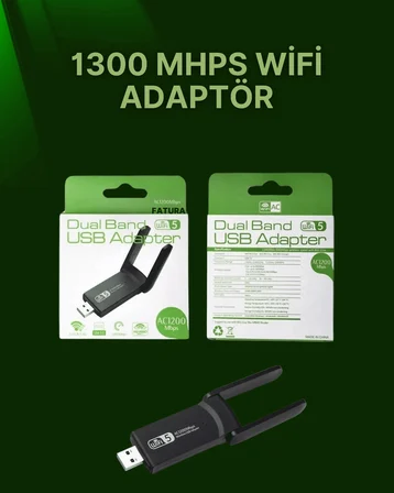 USB 3.0 Wireless Adaptör – 2.4GHz & 5GHz Destekli - Lisinya