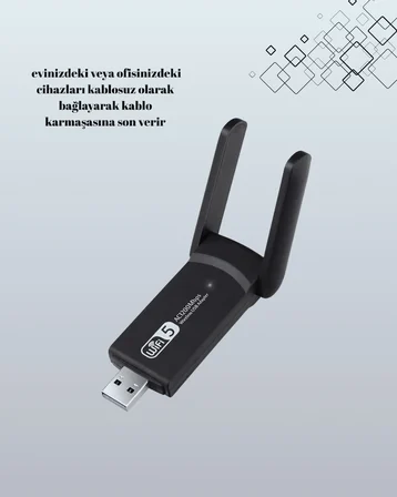 AC1200 USB WiFi Adaptör - Lisinya