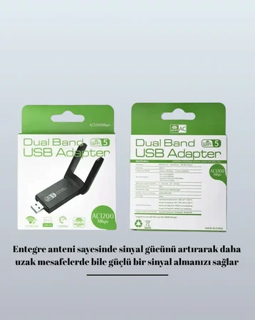 AC1200 USB WiFi Adaptör - Lisinya