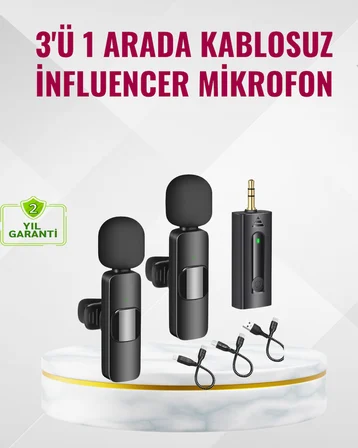 Küçük Boyutlu Mikrofon - 8 Saat Kullanım - Lisinya