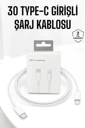 Iphone Uyumlu İOS Uyumlu Lightning Hızlı Şarj Tye C Lightning Şarj Kablosu - Lisinya