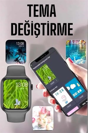 Akıllı Saat Amoled Ekran Yeni Nesil Bluetooth Bağlantılı - Lisinya