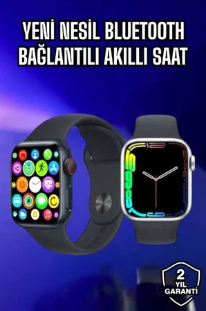 Akıllı Saat Amoled Ekran Yeni Nesil Bluetooth Bağlantılı - Lisinya
