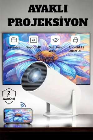130 İnç Geniş Ekran ve 4K Destekli Full HD Projeksiyon Cihazı - Lisinya