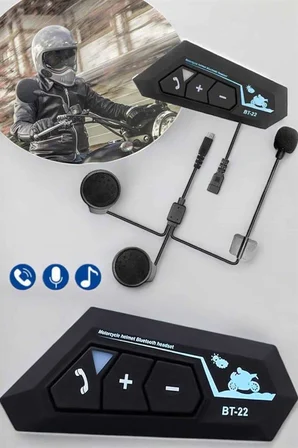 Kask Kulaklık Bluetooth Motosiklet Kulaklık Intercom Su Geçirmez - Lisinya