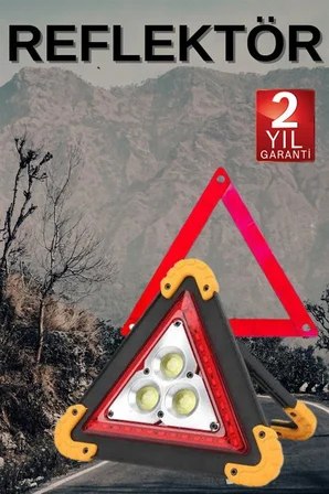 Solar Şarjlı Çok Fonksiyonlu Reflektör Işıklı Ikaz Lambası Acil Durum Reflektörü Acil Durum Uyarı La