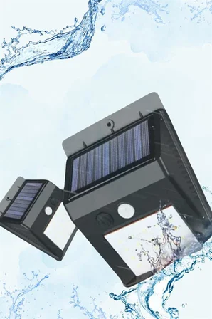 Güneş Enerjili Sensörlü Duvar Lambası Bahçe Lamba Suya Dayanıklı Bahçe Aydınlatma - Lisinya