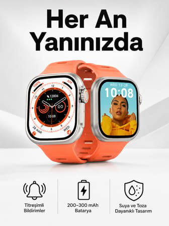 Akıllı Saat GPS, Sağlık Ve Uyku Takibi Arama Cevaplayan Bluetooth Bağlantılı (Kopya) - Lisinya