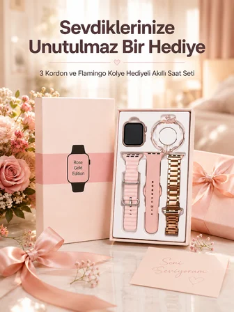 Akıllı Saat Sesli Görüşme Bildirim Görme Uyku ve Sağlık Takibi - Lisinya