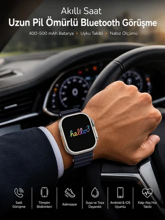 Akıllı Saat Yeni Nesil Bluetooth Bağlantılı Uyku Sağlık Takibi GPS Ve NFC Uyumlu - Lisinya