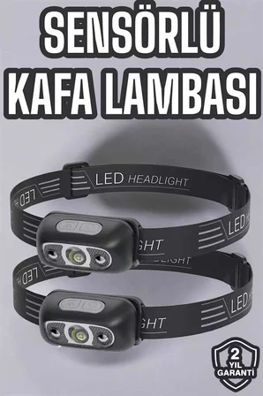 Kafa Lambası Kamp Lambası Led Işık Şarjlı Ayarlanabilir - Lisinya