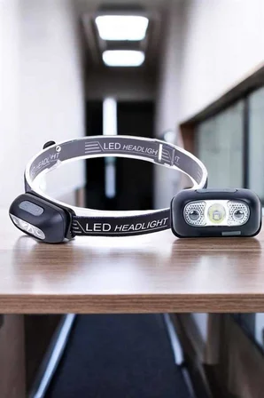 Kafa Lambası Kamp Lambası Led Işık Şarjlı Ayarlanabilir - Lisinya