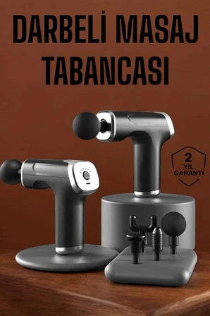 4 Başlıklı Darbeli Şarjlı Masaj Aleti Tabancası Kablosuz - Lisinya