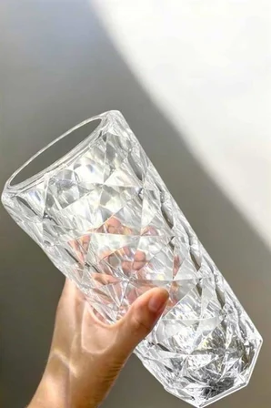 Gece Lambası Kristal Lamba Dokunmatik Şarjlı Hediyelik - Lisinya