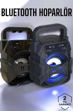 Taşınabilir Bluetooth Hoparlör Led Işıklı Uzun Pil Ömrü - Lisinya