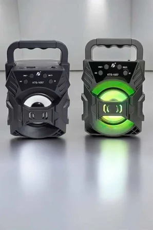 Taşınabilir Bluetooth Hoparlör Led Işıklı Uzun Pil Ömrü - Lisinya