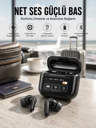Kablosuz Kulaklık Yeni Nesil Bluetooth Kulaklık ANC Özelliği - Lisinya