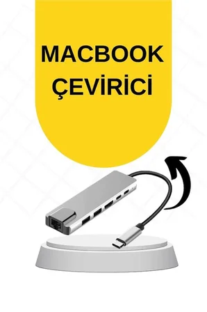 Macbook Pro/air Uyumlu USB Type-C 8 In 1 Hub Dönüştürücü Çevirici Çoklayıcı USB Hdmı Micro Sd 8 Giri