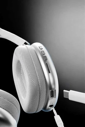 P9 Air Max Kablosuz 5.0 Mikrofonlu Bluetooth Kulaklık Beyaz Yüksek Ses Kaliteli - Lisinya