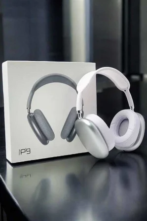 P9 Air Max Kablosuz 5.0 Mikrofonlu Bluetooth Kulaklık Beyaz Yüksek Ses Kaliteli - Lisinya