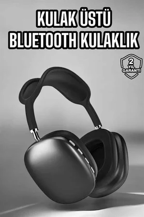 P9 Plus Kulaklık Siyah Bluetooth Bağlantılı Kulak Üstü Kablosuz - Lisinya