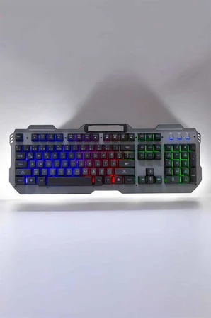 Oyuncu Klavyesi Q Klavye RGB Işıklı Mouse Hediyeli - Lisinya
