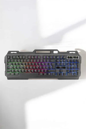 Oyuncu Klavyesi Q Klavye RGB Işıklı Mouse Hediyeli - Lisinya