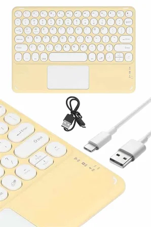 Android ve İOS Uyumlu Bluetooth Klavye Touchpad Slim Kablosuz Wifi Q Klavye - Lisinya